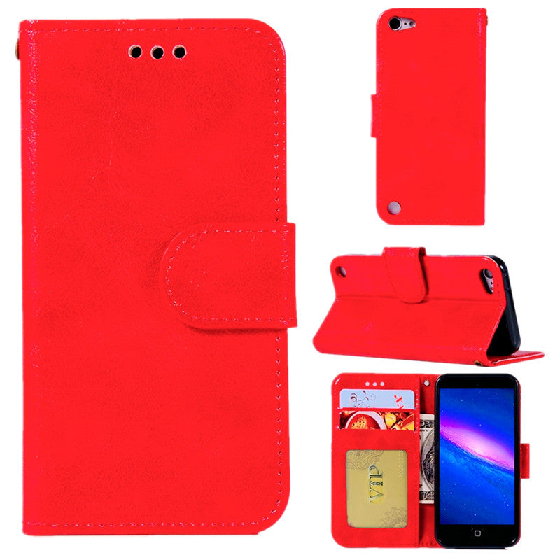 Étui portefeuille folio en cuir pour iPod Touch 5/6/7 Étui portefeuille folio en cuir pour iPod Touch 5/6/7